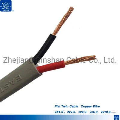 Cable plano de 2 núcleos de 6,0 mm y 10 mm en el mercado de Nigeria con certificado Soncap